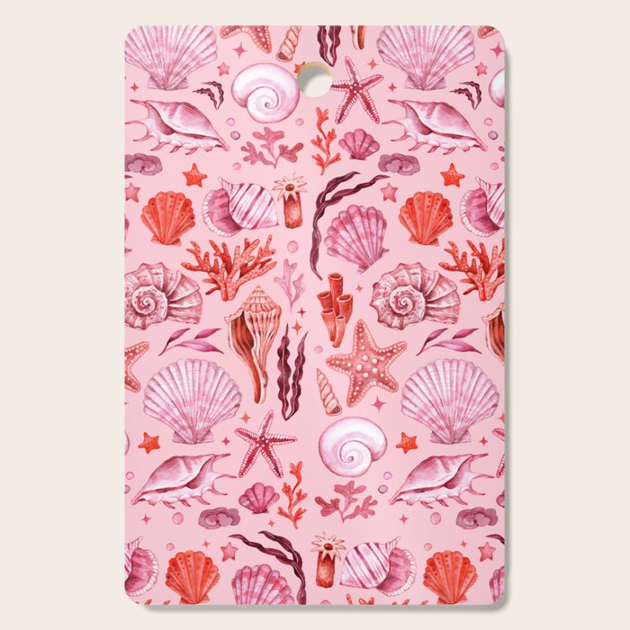 Girly Seashells Party Cutting Board Gallery Image 1