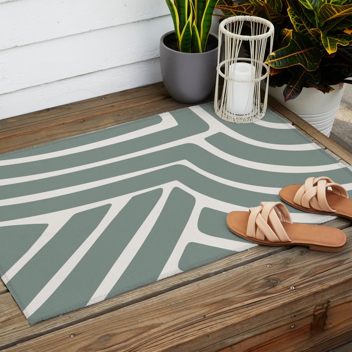 Abstract Stripes LXV Outdoor Rug Gallery Image 2