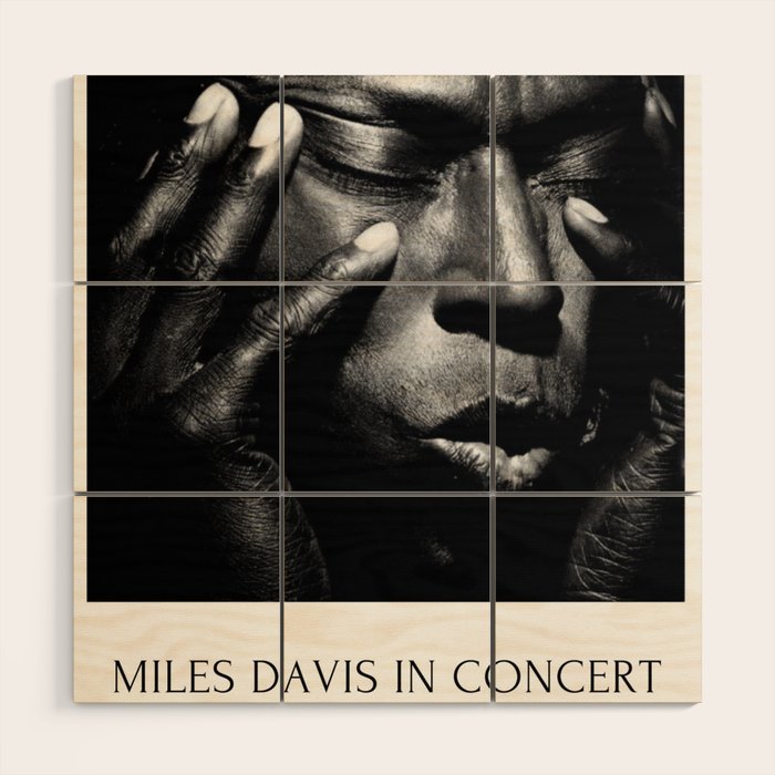 Vintage Miles Jazz in Concert Advertising Music Poster Wood Wall Art Gallery Image 1