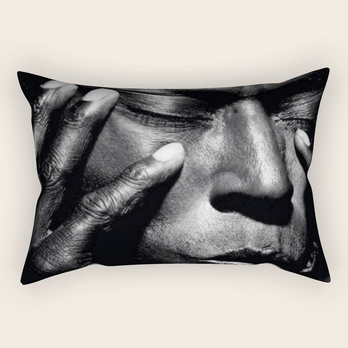 Vintage Miles Jazz in Concert Advertising Music Poster Rectangular Pillow Gallery Image 2