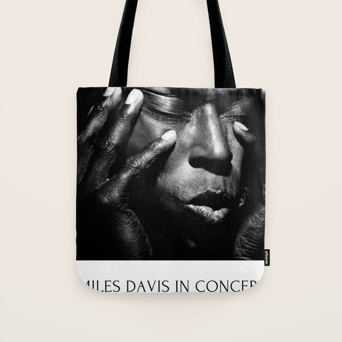 Vintage Miles Jazz in Concert Advertising Music Poster Tote Bag Gallery Image 1