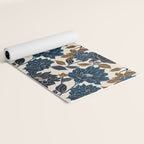 Modern Navy Floral Elegance Yoga Mat Gallery Image 2