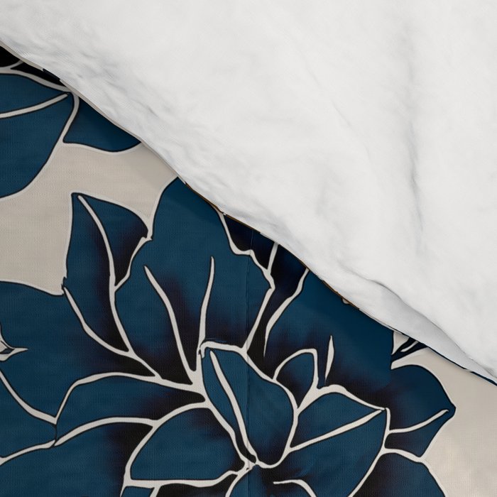 Modern Navy Floral Elegance Comforter Gallery Image 4