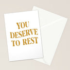 You Deserve To Rest Golden Stationery Card Gallery Image 2