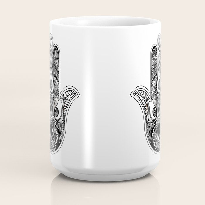 Hamsa Hand Avocado Coffee Mug Gallery Image 4