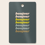 Bonjour in Pretty Pastels Cutting Board Gallery Image 1