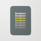 Bonjour in Pretty Pastels Bath Mat Gallery Image 1