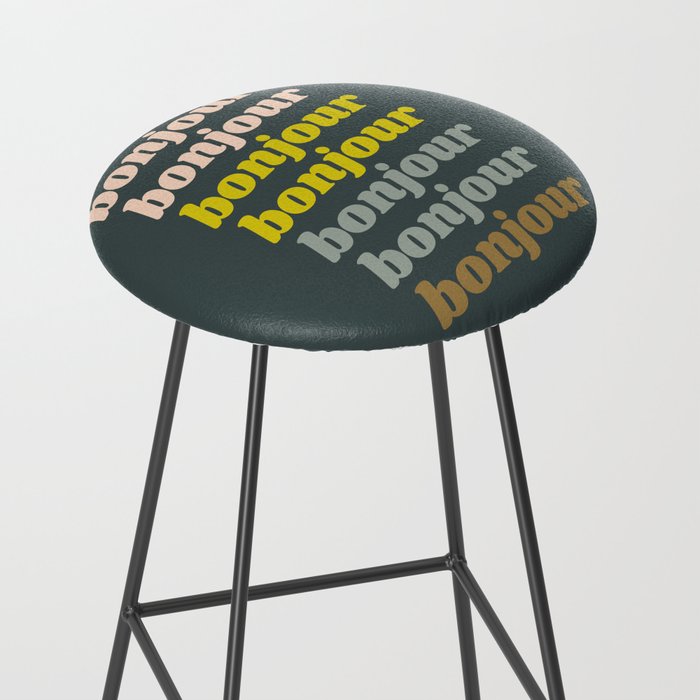 Bonjour in Pretty Pastels Stool Gallery Image 2