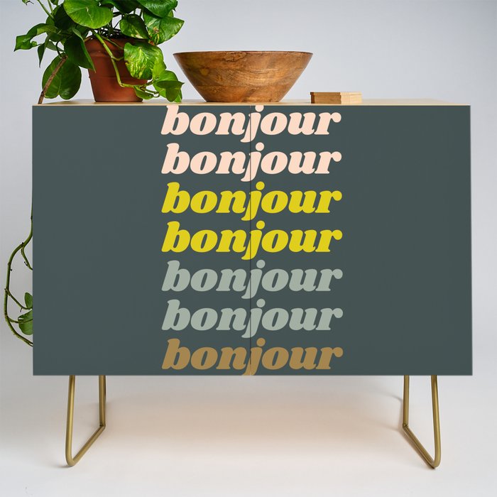 Bonjour in Pretty Pastels Credenza Gallery Image 1