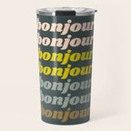 Bonjour in Pretty Pastels Travel Mug Gallery Image 1