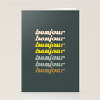 Bonjour in Pretty Pastels Stationery Card Gallery Image 2
