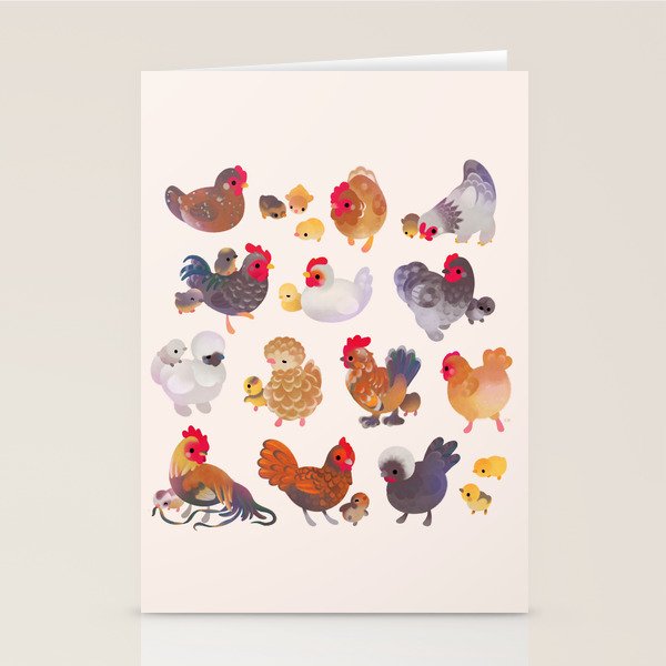 Chicken and Chick Stationery Card Gallery Image 2