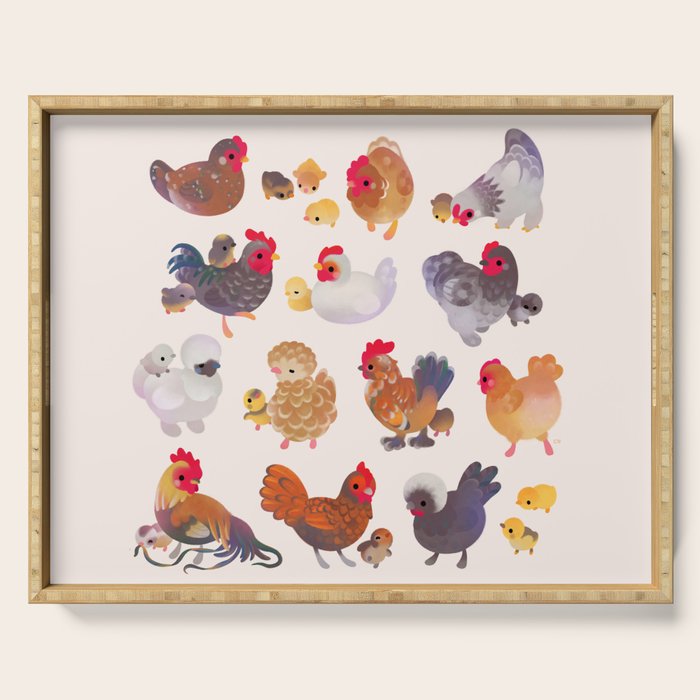 Chicken and Chick Serving Tray Gallery Image 1