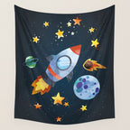 Space rocket Wall Tapestry Gallery Image 4