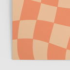 Coral Wavy Checkerboard Poster Gallery Image 3