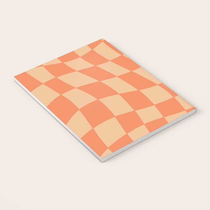Coral Wavy Checkerboard Notebook Gallery Image 3