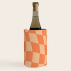 Coral Wavy Checkerboard Wine Chiller Gallery Image 2