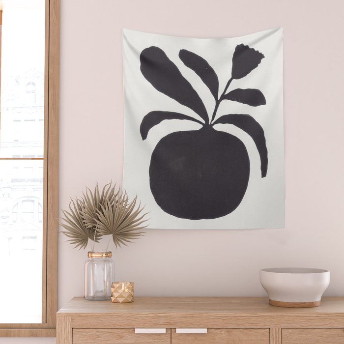 Linocut Silhouette #1 Wall Tapestry Gallery Image 2