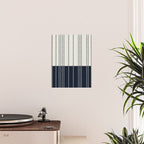 Spotted Stripes, Ivory and Navy Blue Poster Gallery Image 2