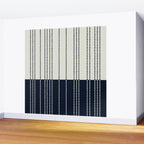 Spotted Stripes, Ivory and Navy Blue Wall Mural Gallery Image 2