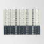 Spotted Stripes, Ivory and Navy Blue Rug Gallery Image 2