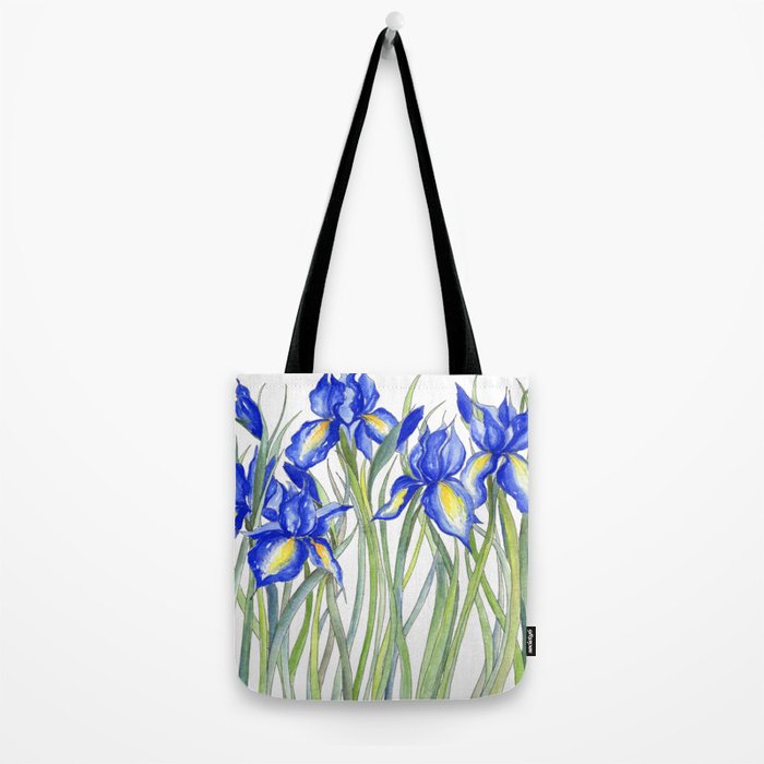 Blue Iris, Illustration Tote Bag Gallery Image 2