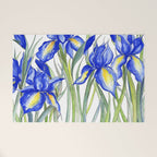Blue Iris, Illustration Welcome Mat Gallery Image 1