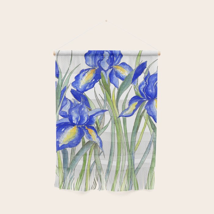 Blue Iris, Illustration Wall Hanging Gallery Image 1