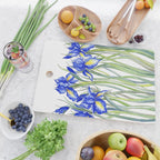 Blue Iris, Illustration Cutting Board Gallery Image 2