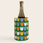 Rows of Tulips in Bloom in Forest Green & Orange Wine Chiller Gallery Image 3