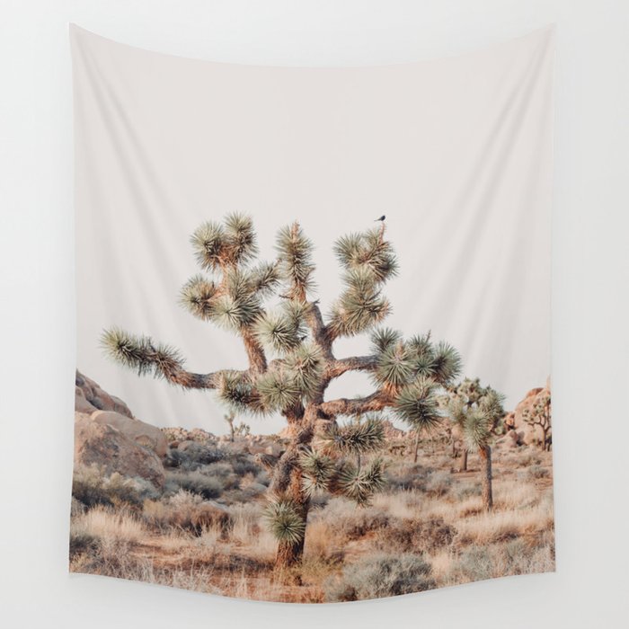 Twisted Joshua Tree, Desert Art Print, Landscape Photography Wall Tapestry Gallery Image 1
