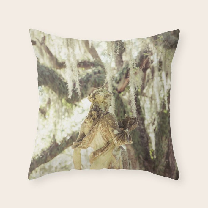 Louisiana Spanish Moss Throw Pillow Gallery Image 1