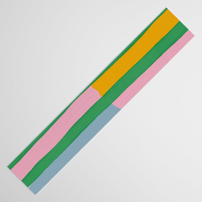 Pink and Green Stripes Table Runner Gallery Image 3