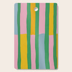 Pink and Green Stripes Cutting Board Gallery Image 1
