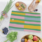 Pink and Green Stripes Cutting Board Gallery Image 2