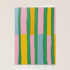 Pink and Green Stripes Stationery Card Gallery Image 2