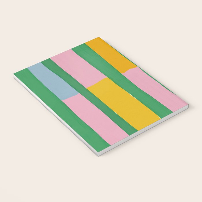 Pink and Green Stripes Notebook Gallery Image 3