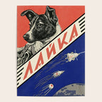 Laika, first space dog â Soviet vintage space poster [Sovietwave] Poster Gallery Image 4