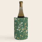 Floral Leaves, Green and Gold, Design Prints Wine Chiller Gallery Image 3