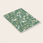 Floral Leaves, Green and Gold, Design Prints Notebook Gallery Image 3