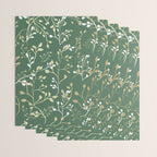 Floral Leaves, Green and Gold, Design Prints Wrapping Paper Gallery Image 3