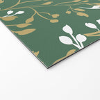 Floral Leaves, Green and Gold, Design Prints Welcome Mat Gallery Image 2