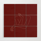 Crossed arms illustration - Anna Red Wood Wall Art Gallery Image 1