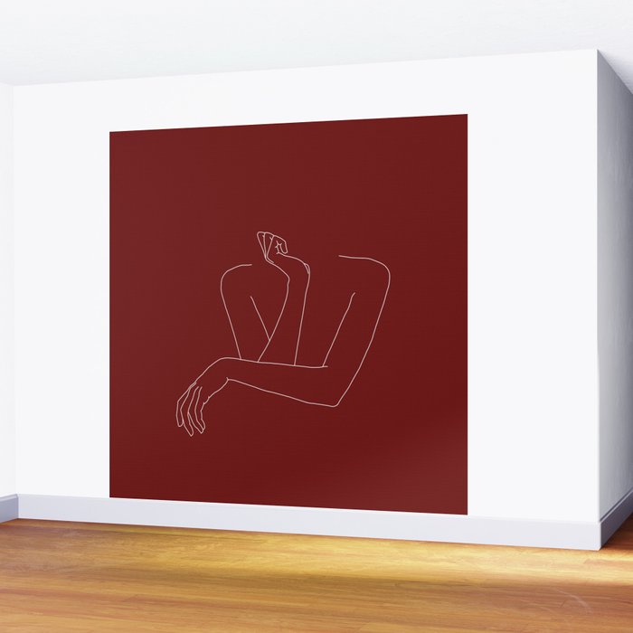 Crossed arms illustration - Anna Red Wall Mural Gallery Image 2