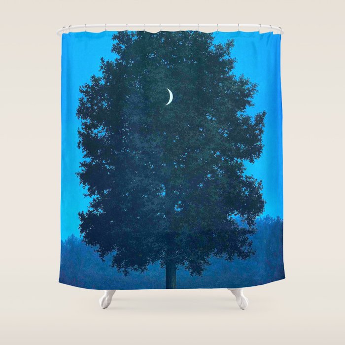 Rene Magritte - Le Seize Septembre - 1956 Moon Through Tree Surrealism Shower Curtain Gallery Image 1