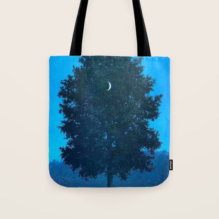 Rene Magritte - Le Seize Septembre - 1956 Moon Through Tree Surrealism Tote Bag Gallery Image 1