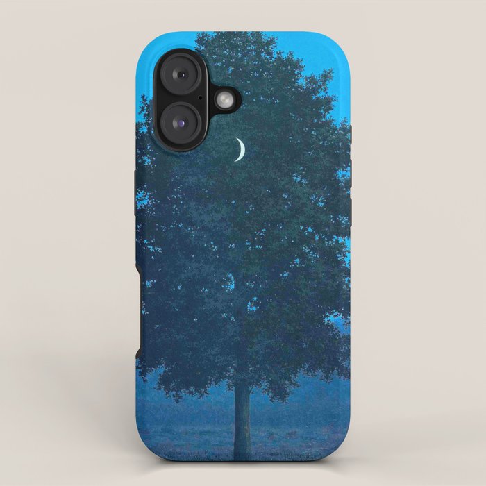 Rene Magritte - Le Seize Septembre - 1956 Moon Through Tree Surrealism iPhone Case Gallery Image 1