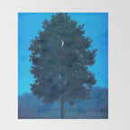 Rene Magritte - Le Seize Septembre - 1956 Moon Through Tree Surrealism Throw Blanket Gallery Image 2