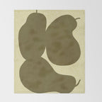 Minimal Pears 01 Throw Blanket Gallery Image 2