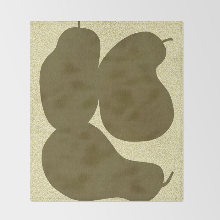 Minimal Pears 01 Throw Blanket Gallery Image 2